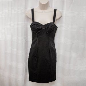 Bebe Little Black Dress w. Ribbon Trim Detail